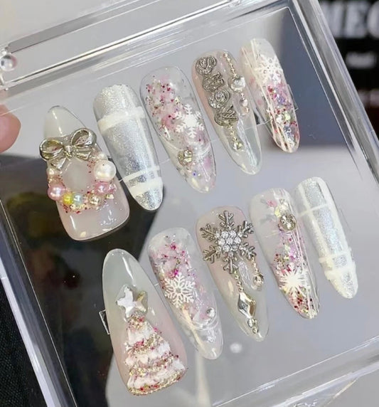 Christmas ice cream nails
