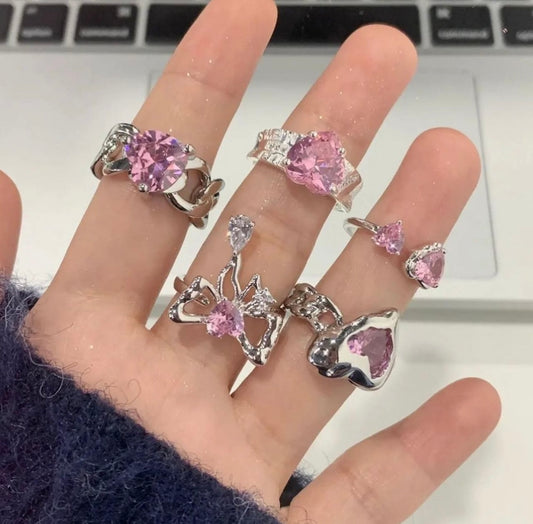 Pink series rings