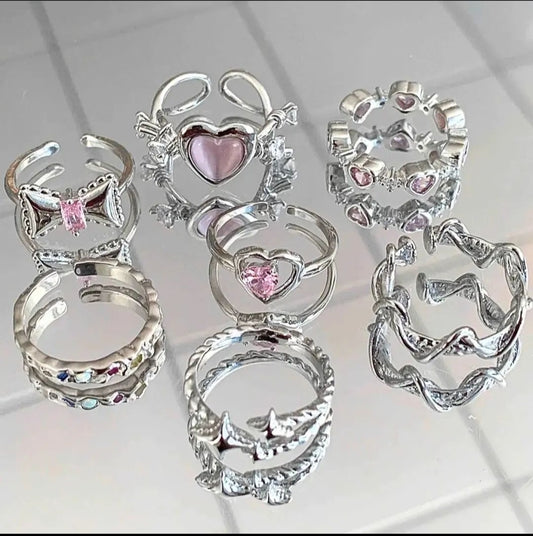 Pink diamond love ring female niche design premium feeling ring