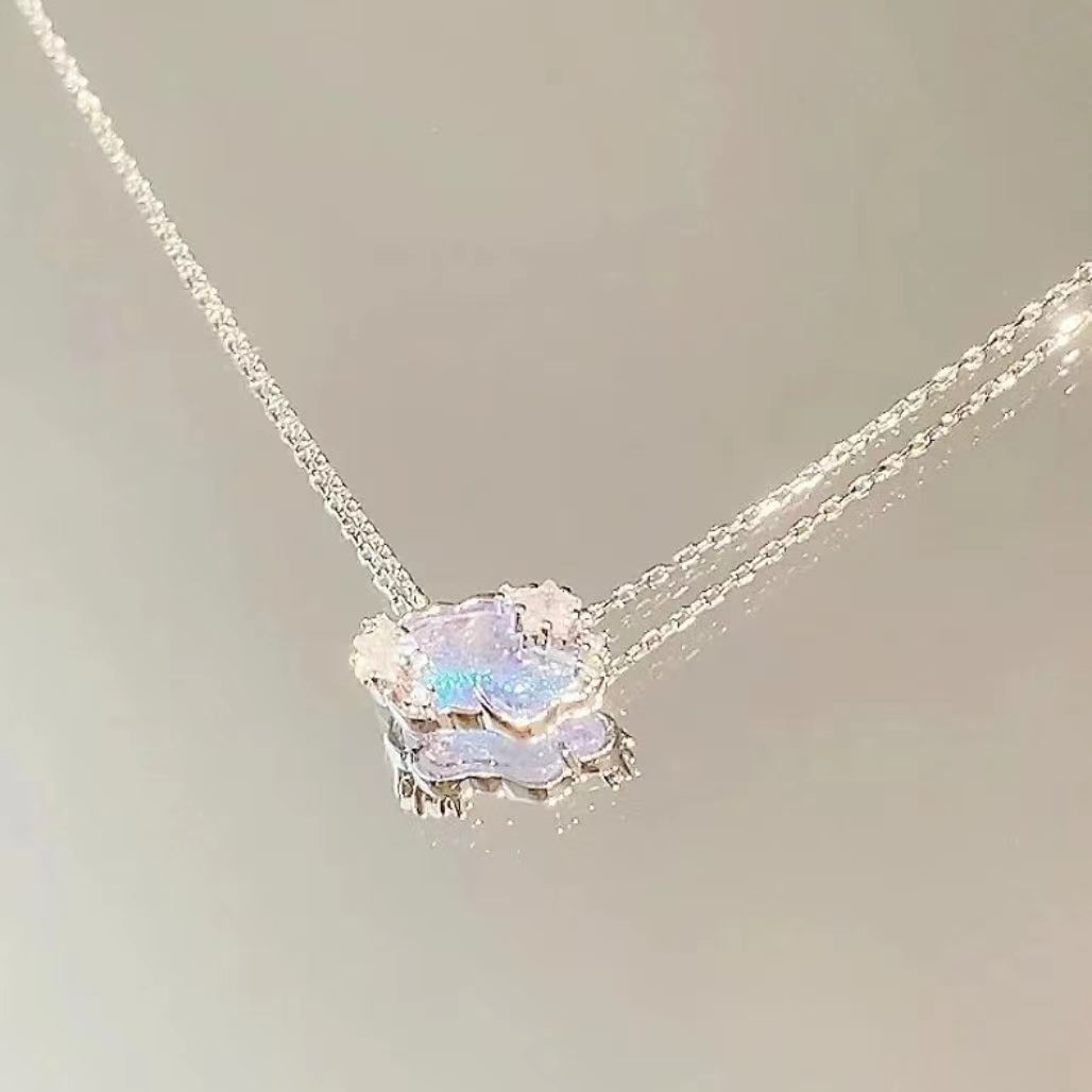 Glazed Cloud Fantasy Necklace for Women with Light Luxury and Small Crowd Design Collar Chain INS Simple and Cool Style Accessories for Summer Versatile
