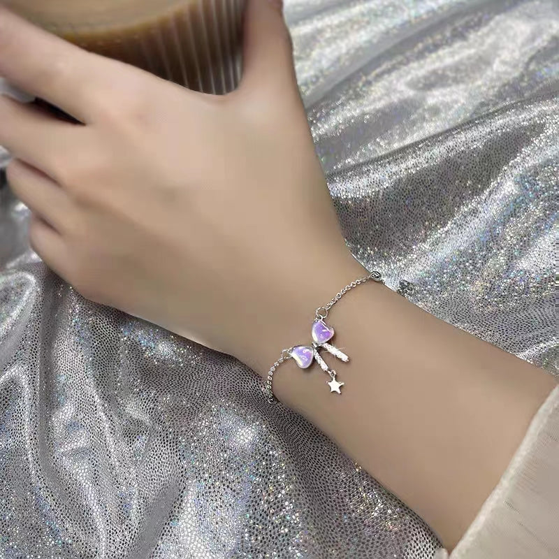 Love cat's eye stone bracelet women's 2023 new fashion light luxury niche design exquisite hand jewelry high-end bracelet