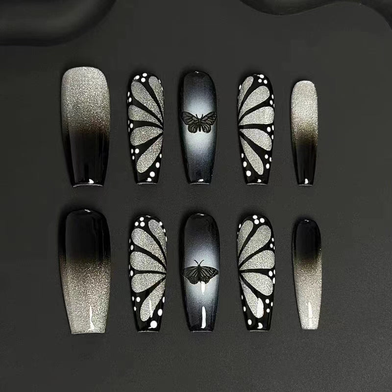 Starry Butterfly | Toxic and Spicy Dark Series Cool Future Mechanical Feel Handmade Wearing Nail Simple and Replaceable Nail Beauties