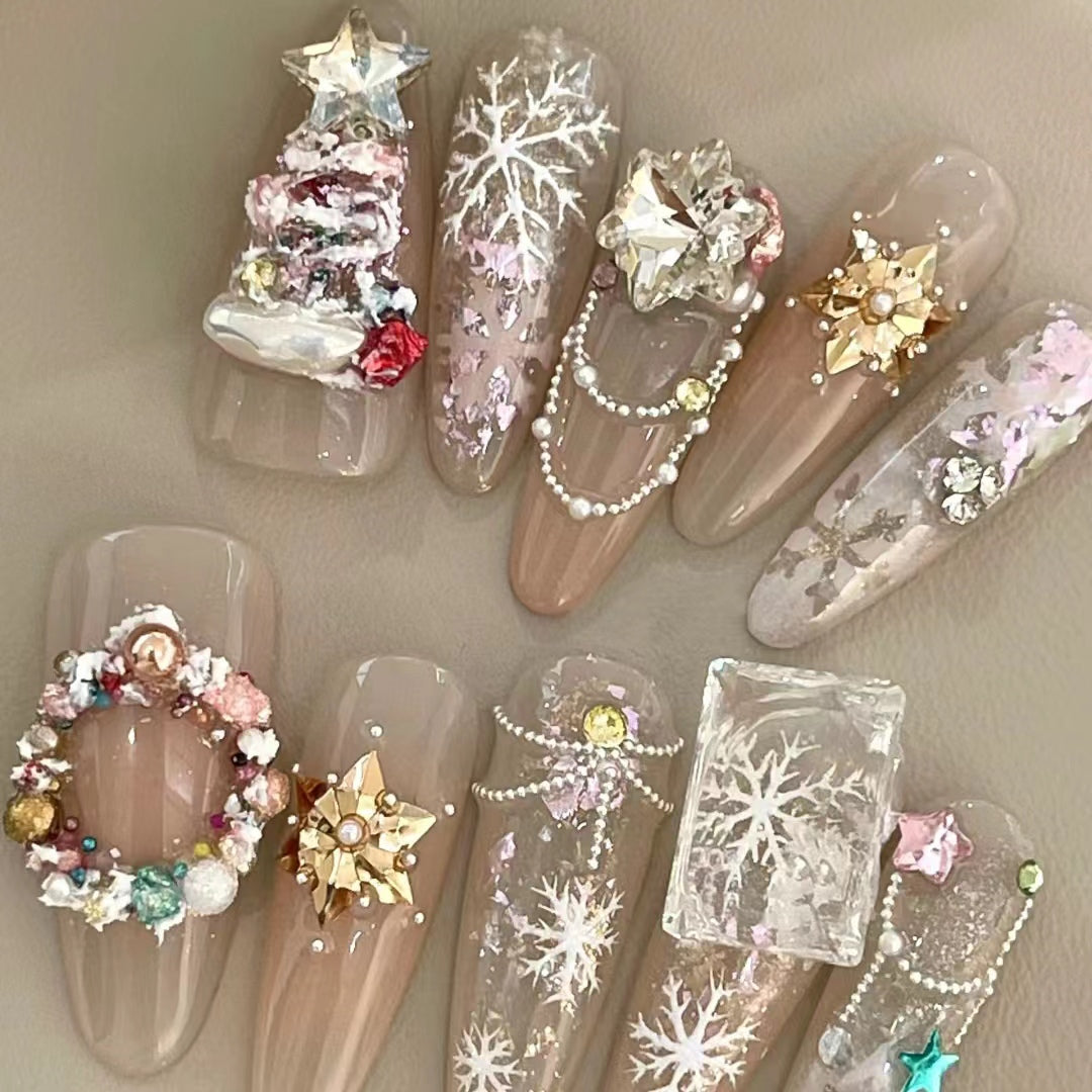 [Christmas Star] Limited Christmas Dream Christmas Tree Wearing Nails