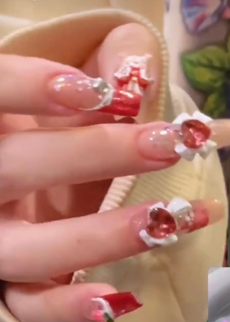 Red love nails