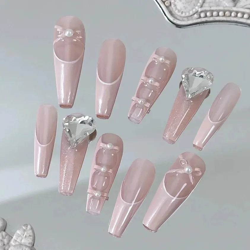 [Ballet Girl Dance Shoes] Wearing nail art, a new customized high-tech hand-painted fairy air with pure ice and pure desire to repeatedly appear white