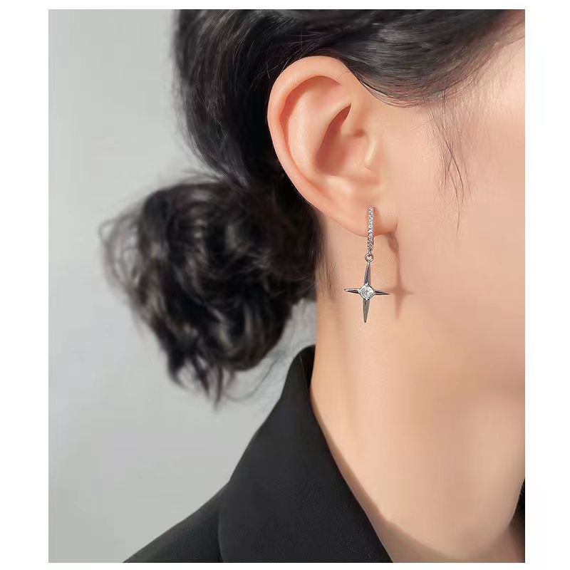 Personalized cross earrings mosquito disc ear clips without ear holes