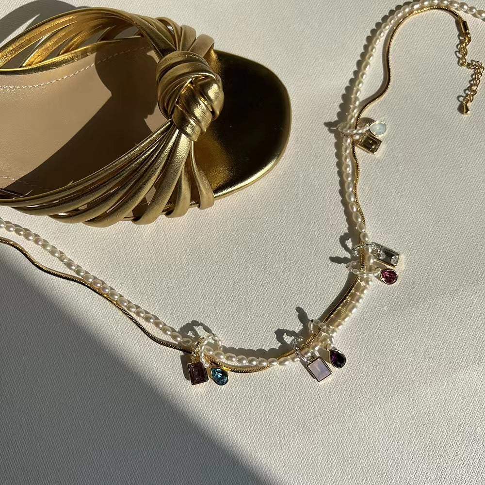 Diamond Pearl Necklace