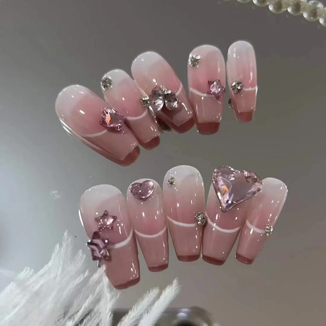 Fake nail patch desirable with sweet cool girl advanced net red wear nail lazy nail piece lasting