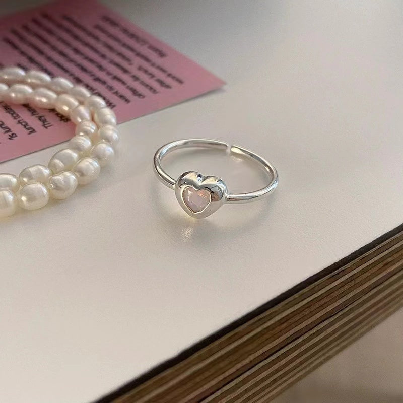 925 Silver Adjustable Love Ring Premium Sense
