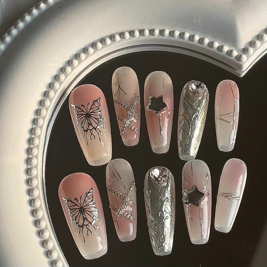 Handmade special nail plate for wearing nails 2022 new nail plate wearable nail plate patch antique nail plate