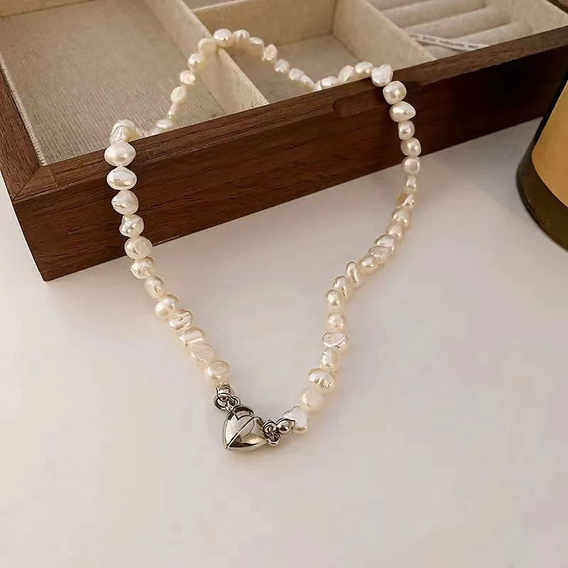 French small fragrance style i love baroque pearl necklace
