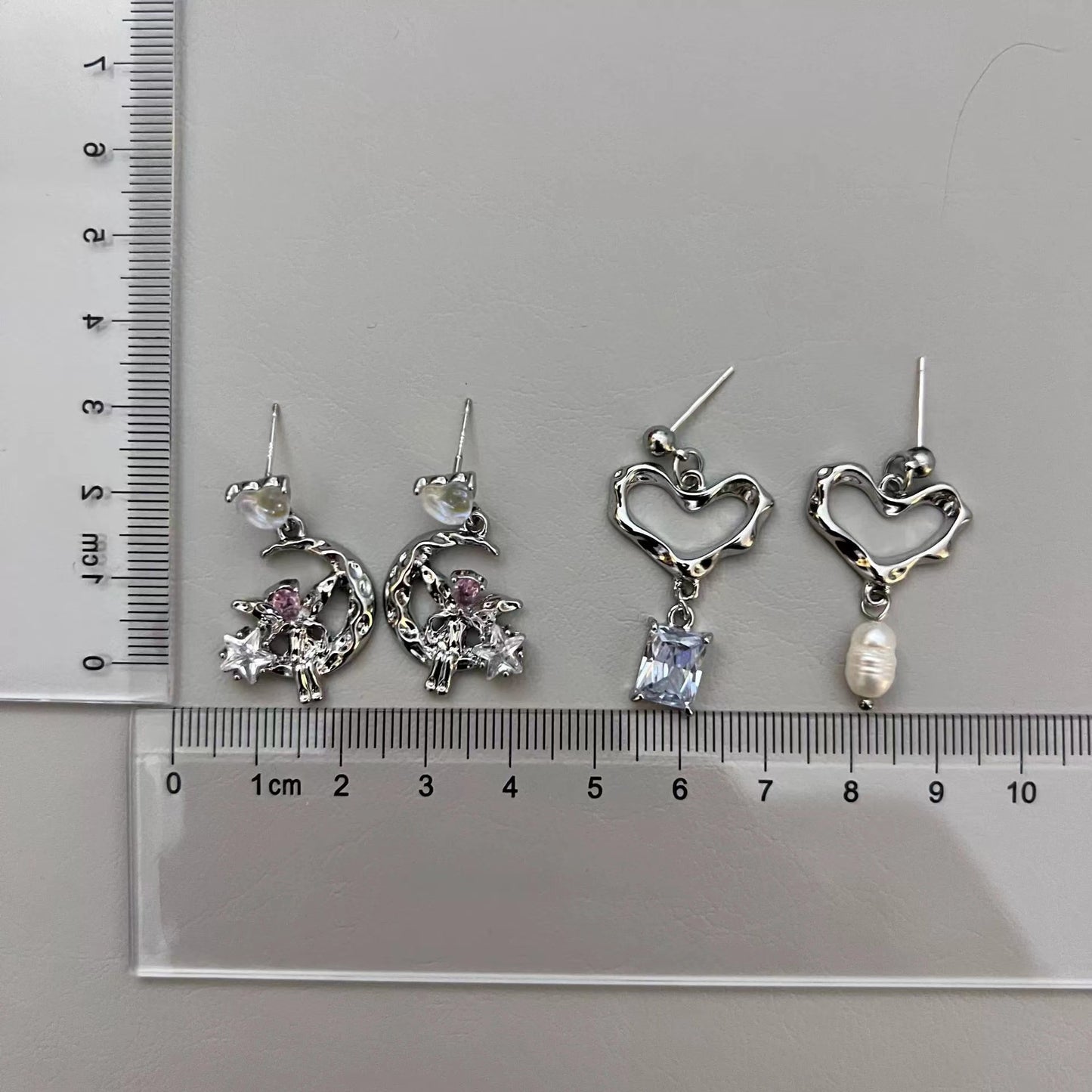 Moon Earrings, silver needles, summer Female Minority earrings