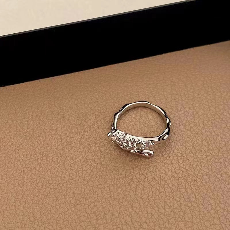 Cat's eye stone light luxury exquisite high sense ring