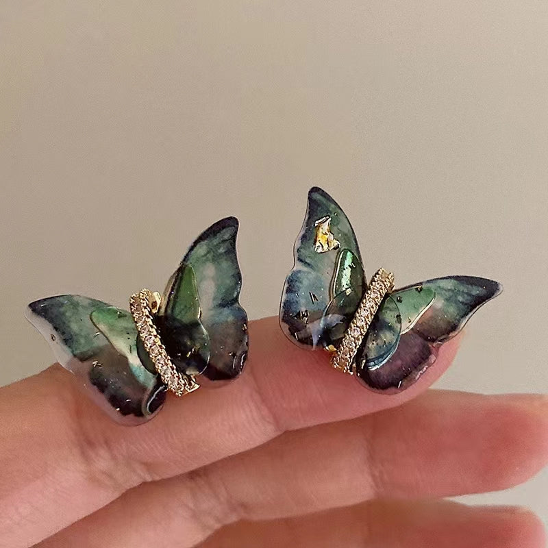 Dream butterfly flying through the self-retained super fairy acrylic butterfly earrings