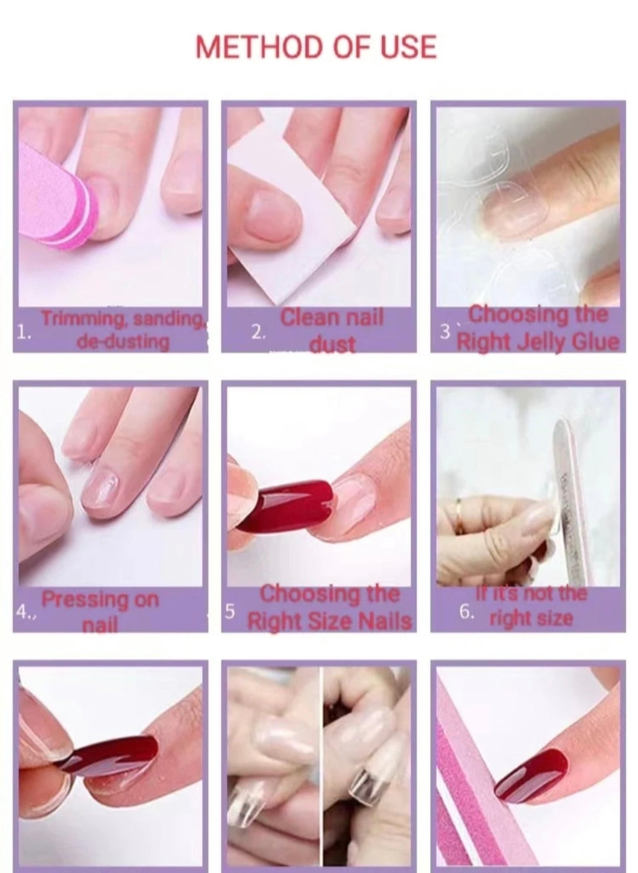 High Grade Purple Heart Masonry Nails