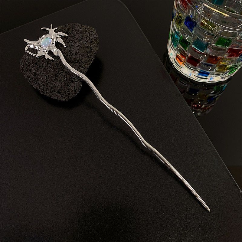 Dart Shaped Moonlight Series Cool Wind Hairpin with Small Design High level New Chinese Moonlight Stone Shaped Hair Ornament