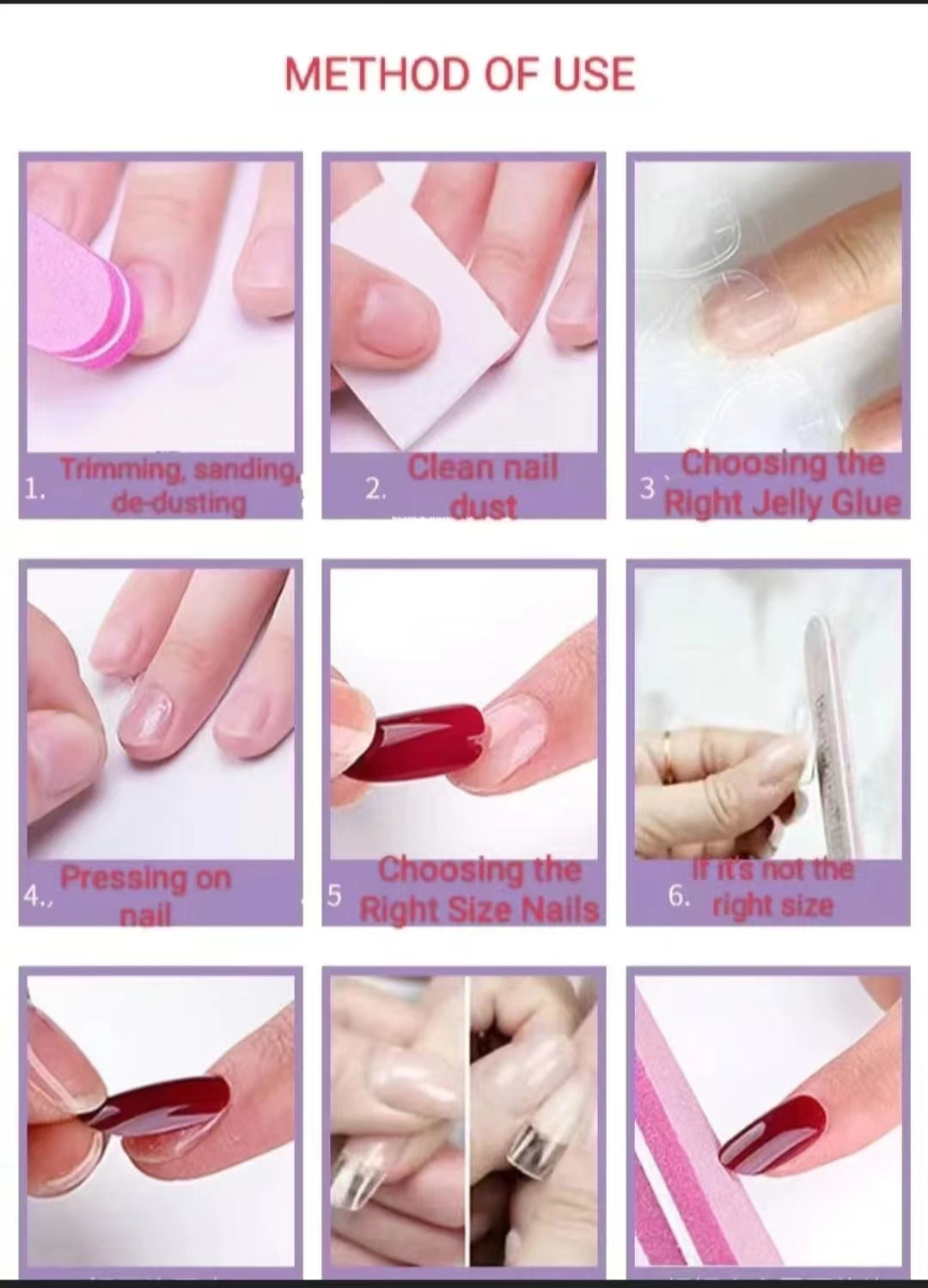 Wearing nail by hand, the finished patch shows white pink snake false nail, which can be worn by pregnant women and can be removed