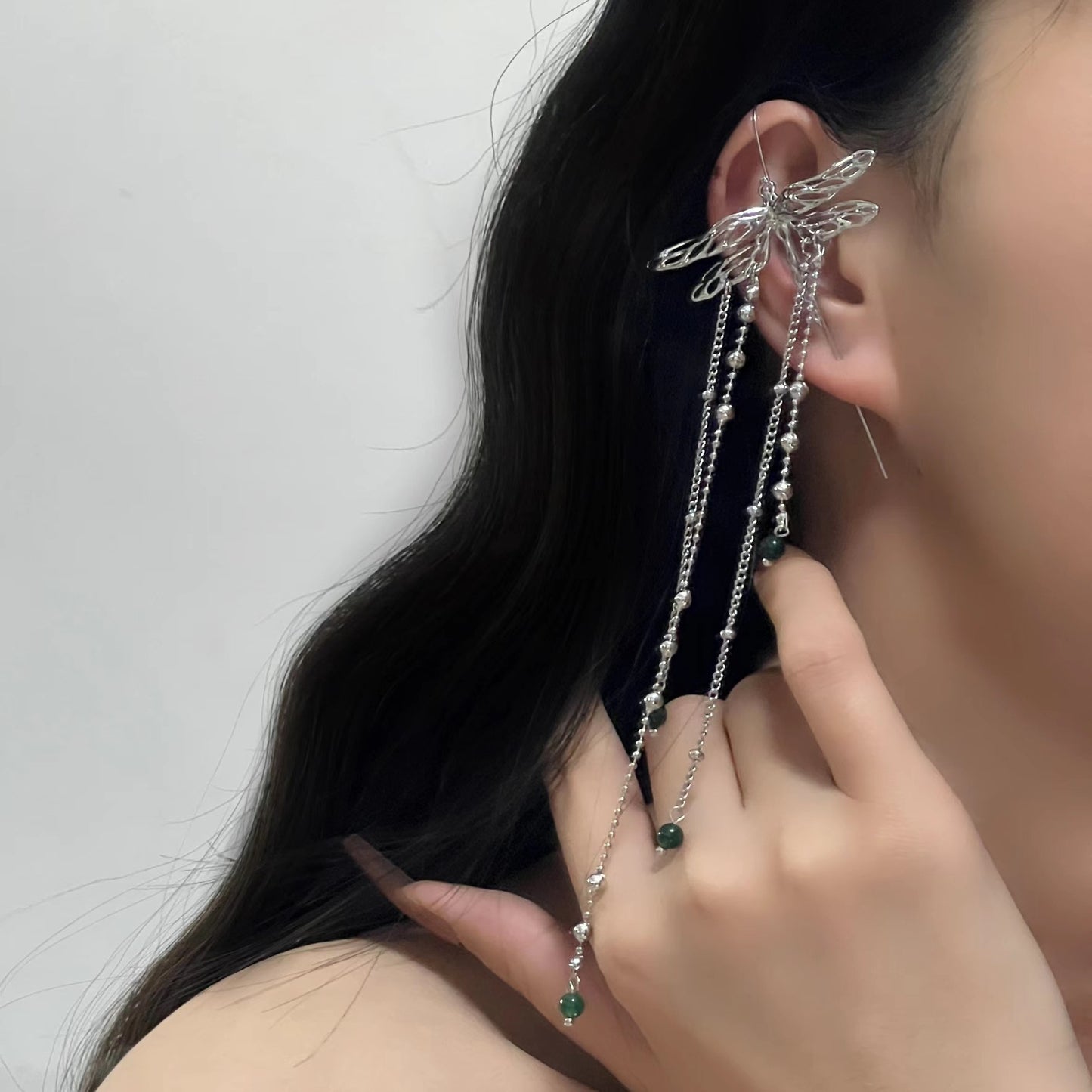 Original Butterfly Dream Liquid Metal Wind Autumn Winter Earrings Earrings Female 2022 New Western Style Earrings Popular Design